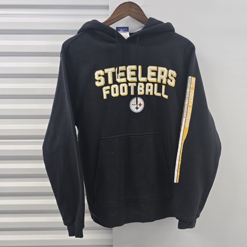 Pittsburgh Steelers Reebok Hoodie Men S Black NFL AFC North Football Sweatshirt